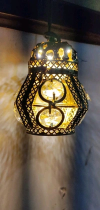 Electric  Opearted Fully Assembled Gold Chandeliers & Pendant Lights -  Free Size, Gold, Pendent Light, Pack of1